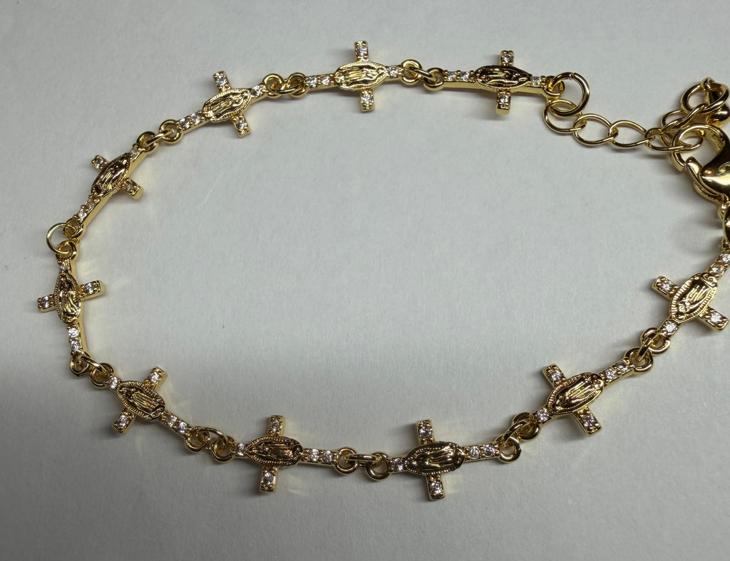 Virgin Mary Gold Bracelet