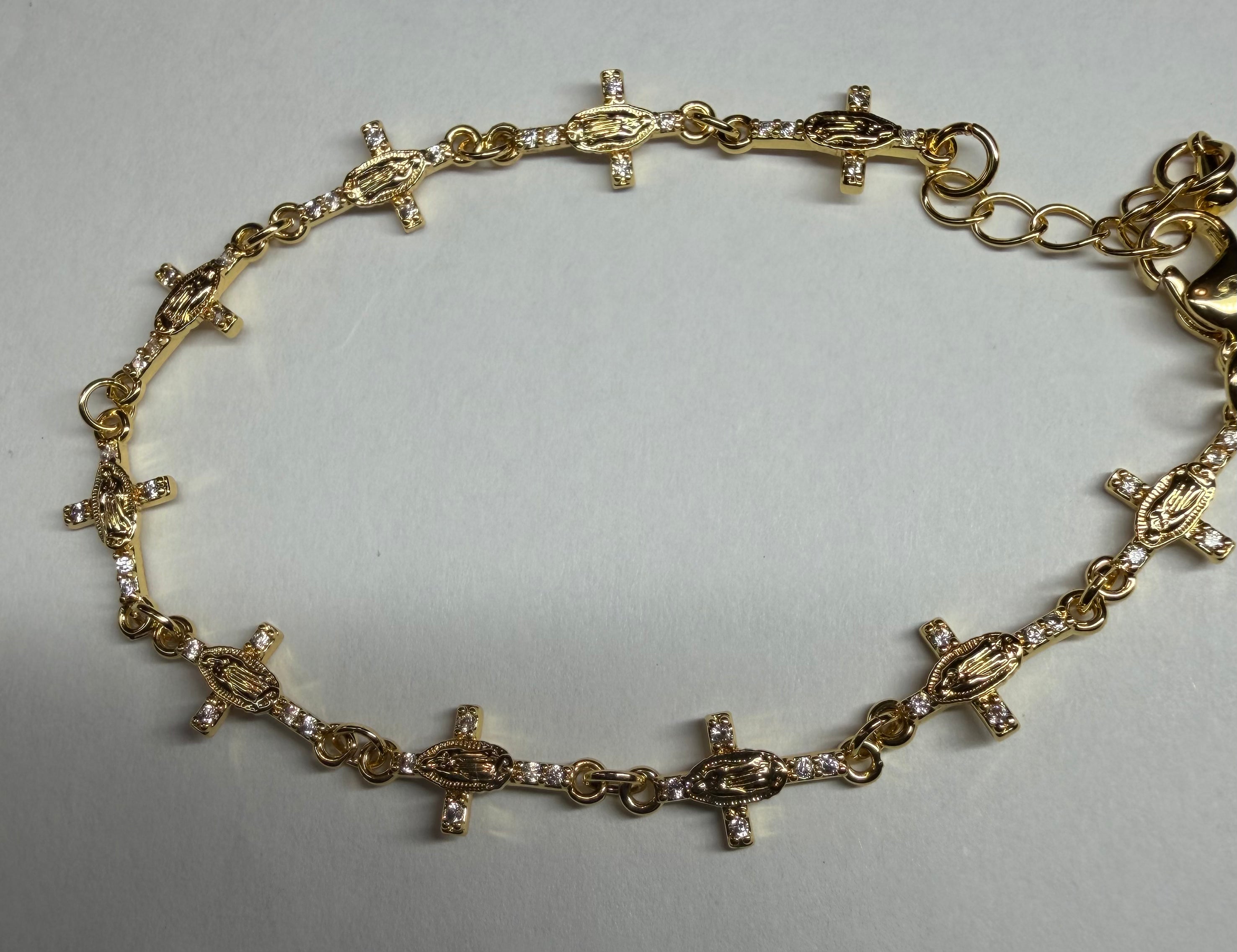 Virgin Mary Gold Bracelet