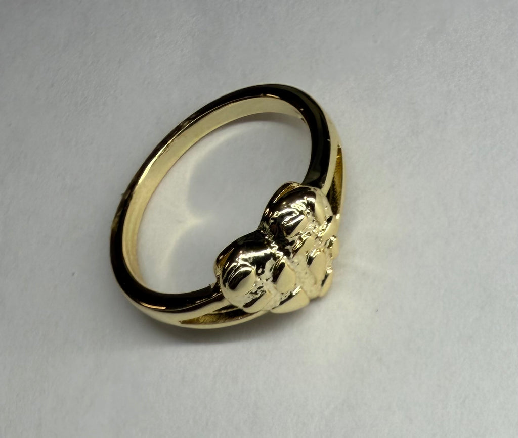Gold Luxe Nugget Heart Ring