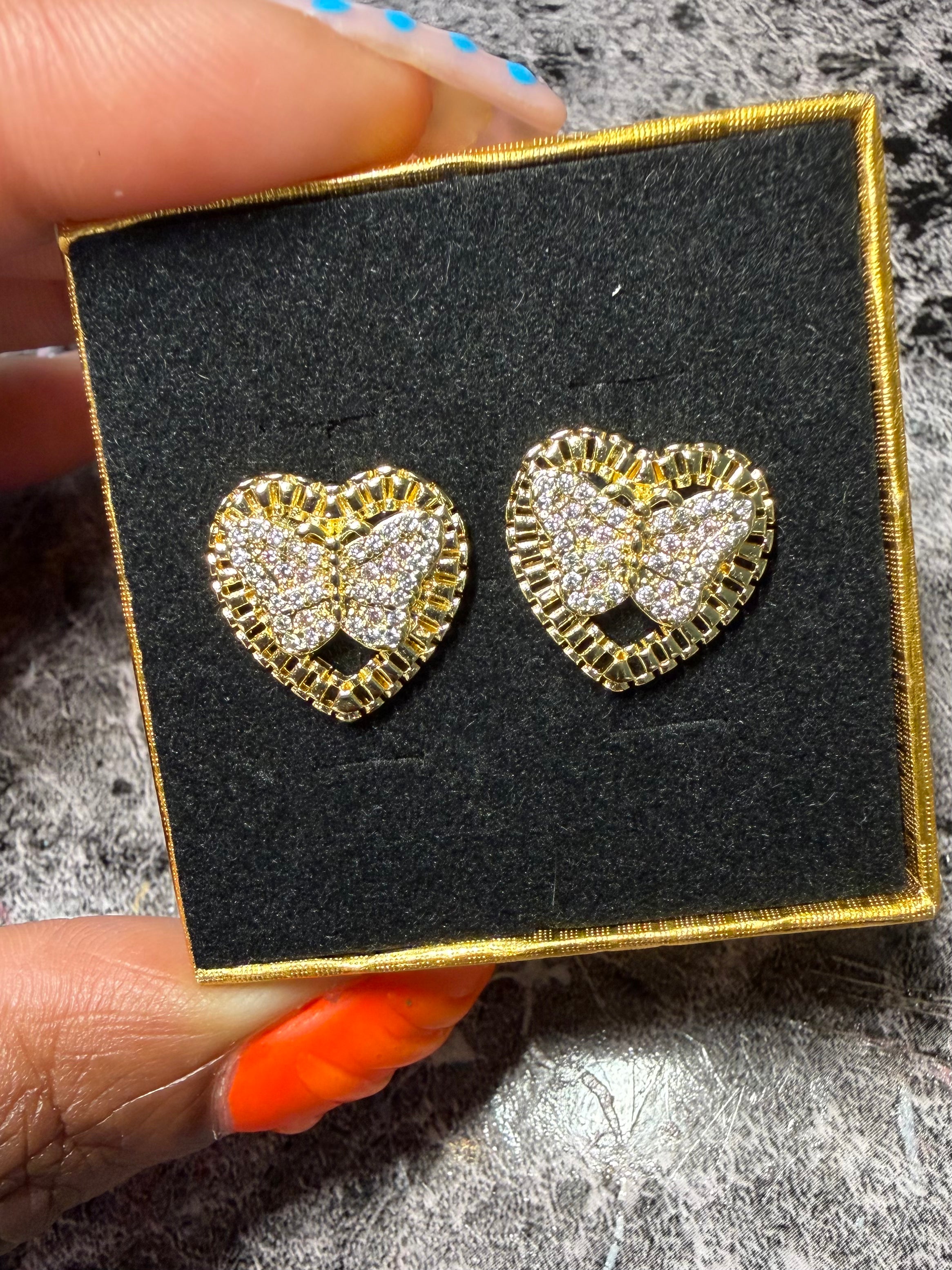 Heart Butterfly Rolex Earrings