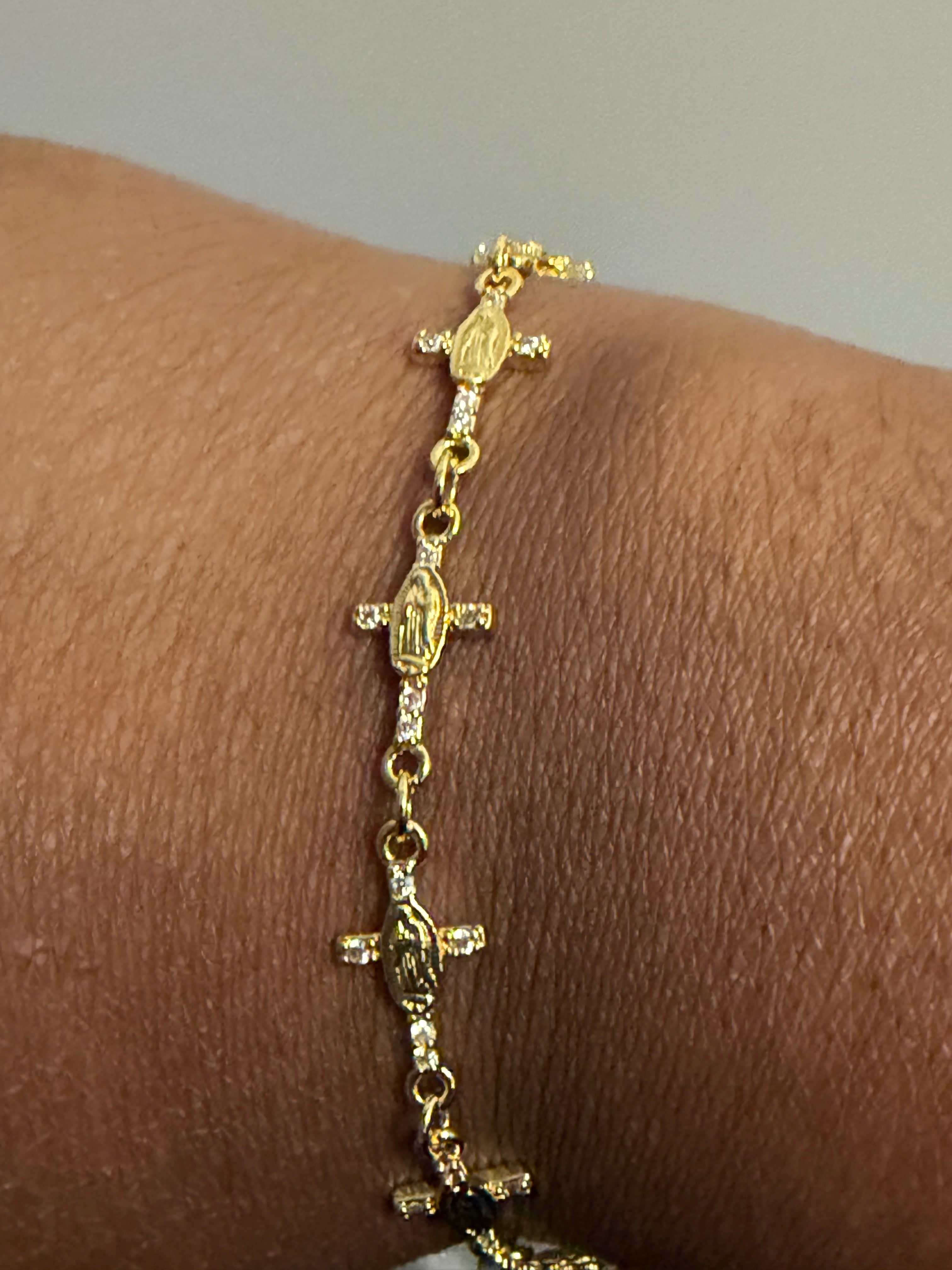 Virgin Mary Gold Bracelet
