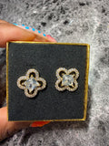 Diamond Flower Earring
