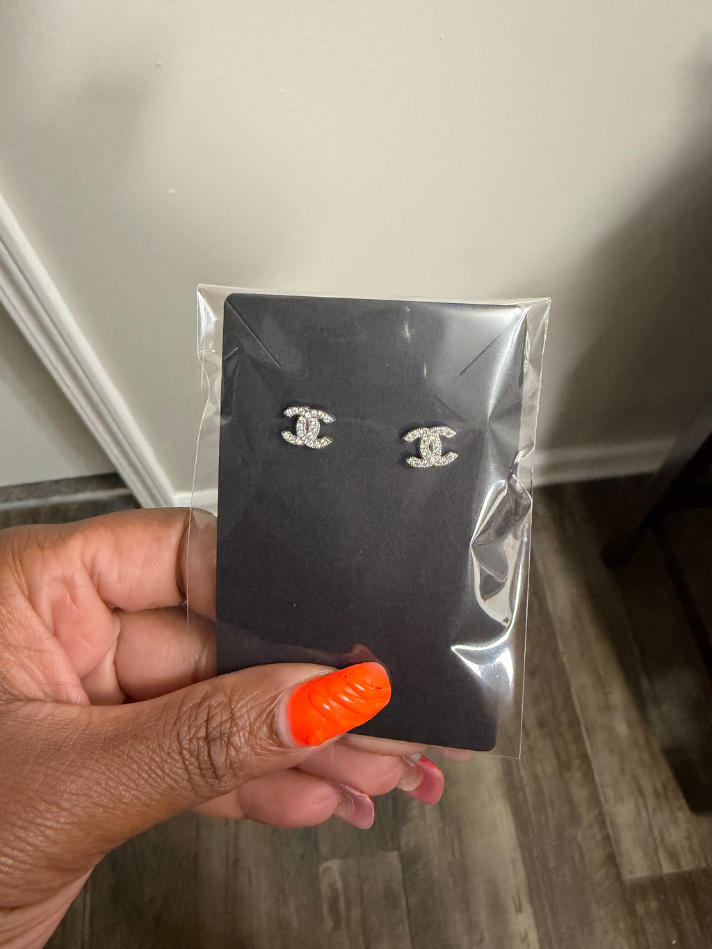 Small Double "C" Stud Earrings